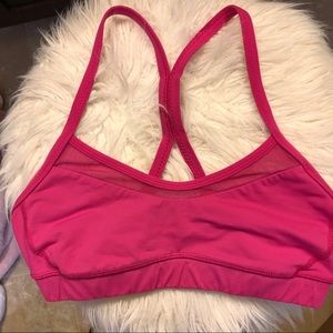 Hot pink Lululemon sports bra
